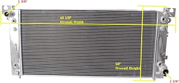 3Rows All Aluminum Radiator for 2014 2015 2016 2017 Chevrolet V6 w/Tow Silverado 1500& GMC Sierra 1500 4.3L V6 DPI :13397