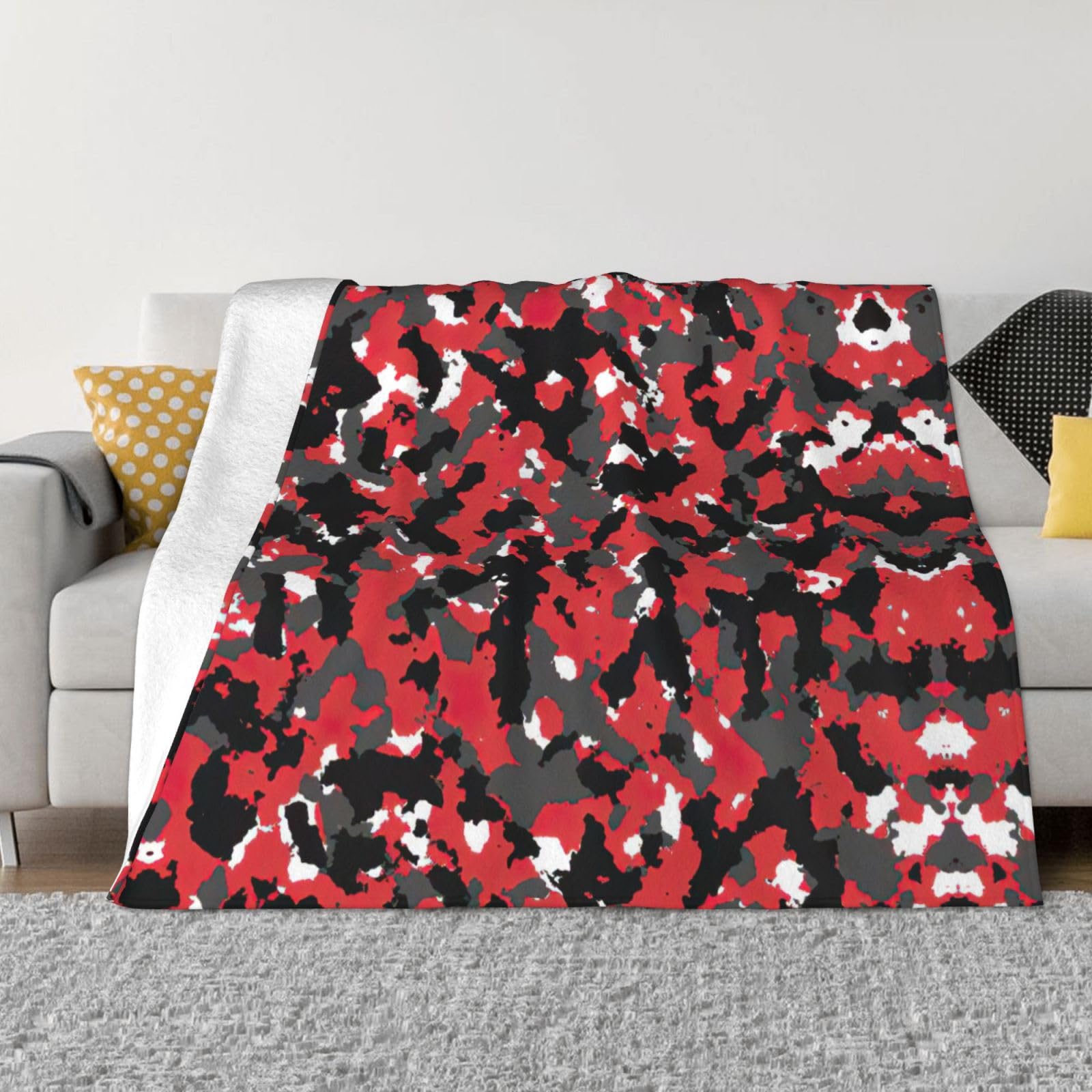 Couverture flanelle camouflage de qualité supérieure texture velours douce pour lit et sofa
