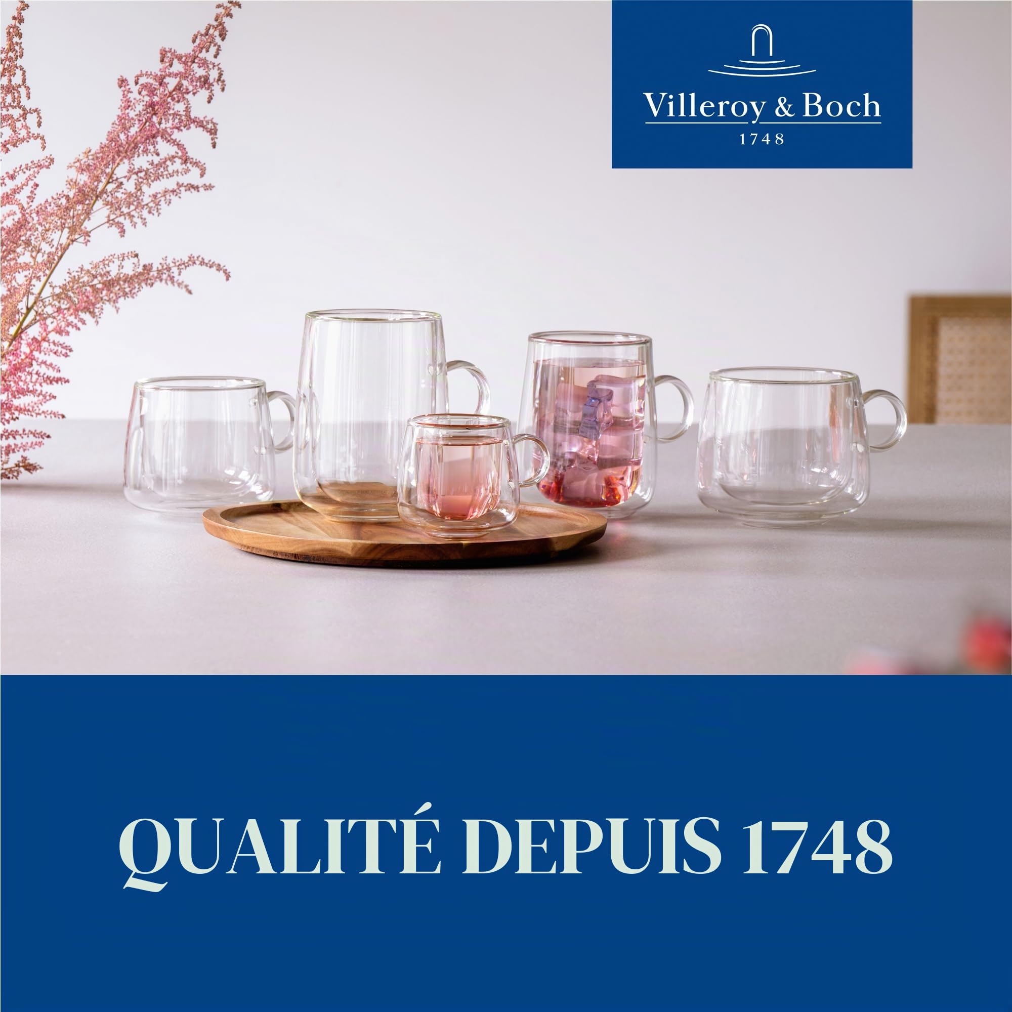 Villeroy & Boch - Artesano Hot&Cold Beverages théière, transparente, résistant au lave-vaisselle/four à micro-ondes, cafetière pour boissons chaudes/froides, récipient 1 litre, verre borosilicate