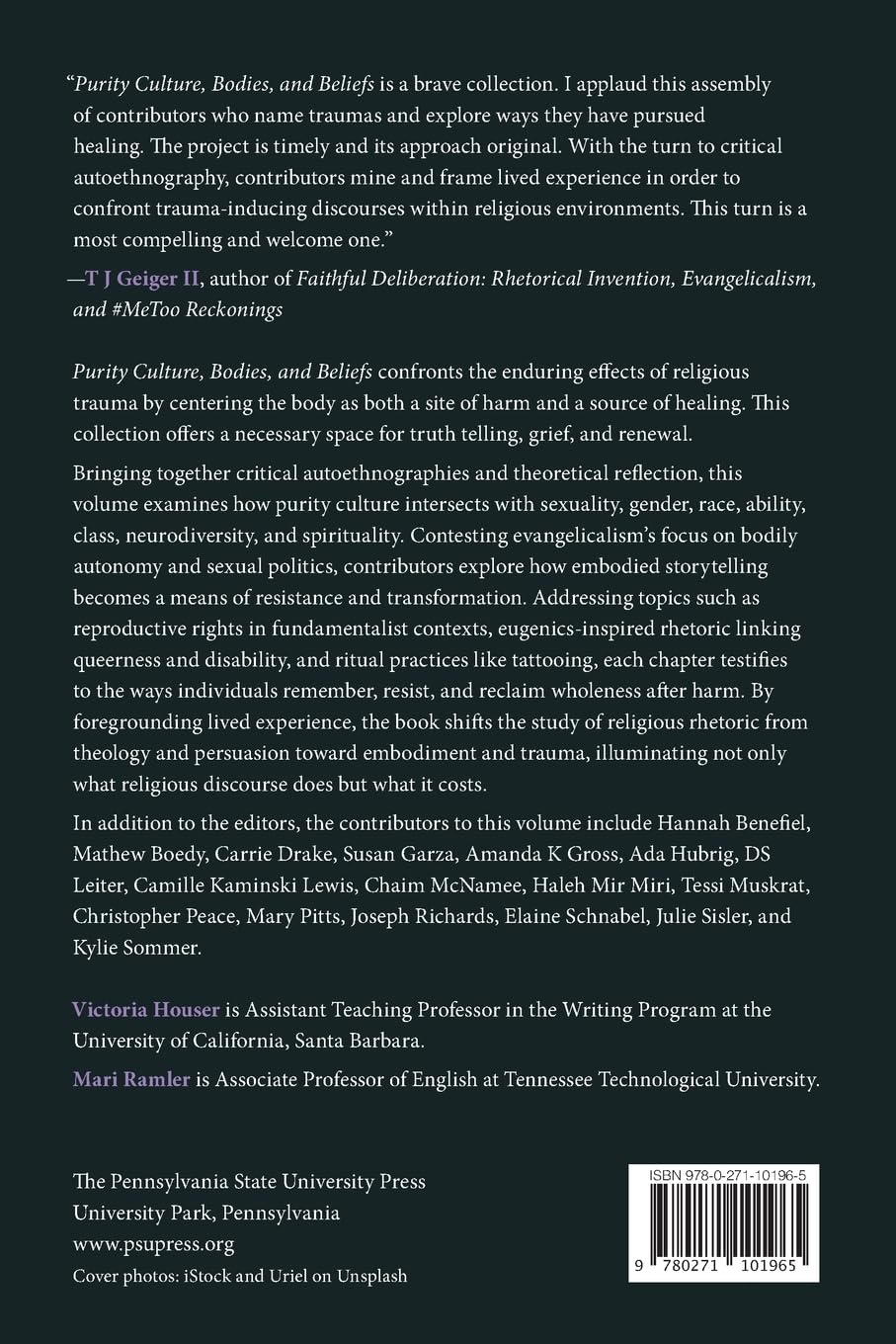 Purity Culture, Bodies, and Beliefs: Stories of Religious Trauma