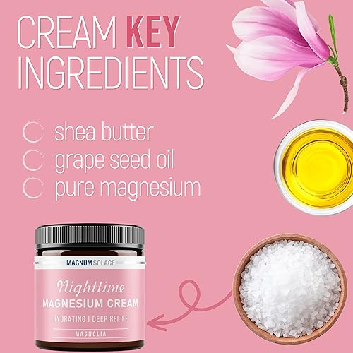 Miniatura 5 de Loción de magnesio  Crema de magnesio nocturna  Aplicar en piernas, brazos o pecho  Cloruro de magnesio tópico  Hecho en Estados Unidos y seguro