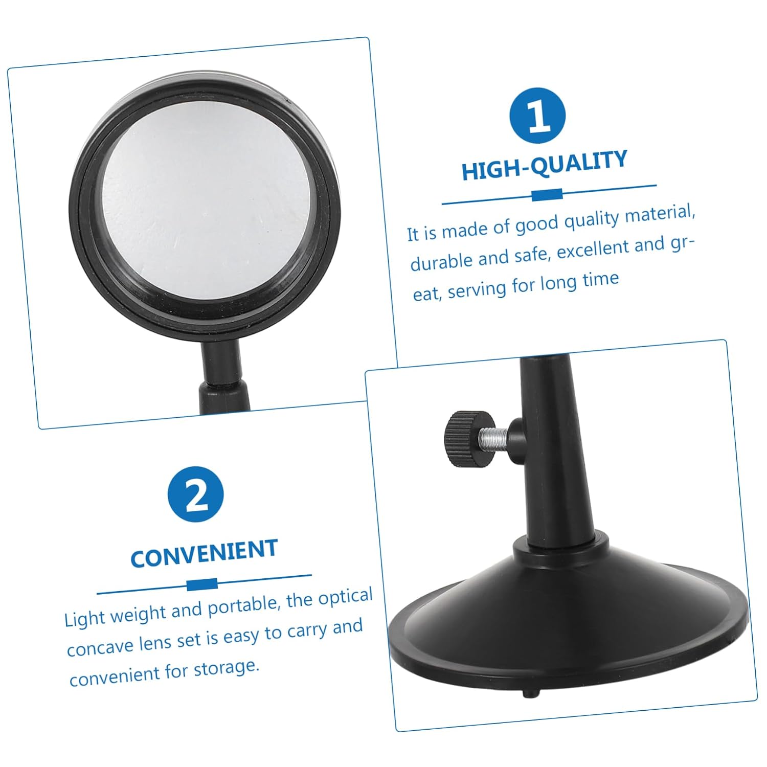 Physical Optics Lens Set, Plastic Rack for Teaching
