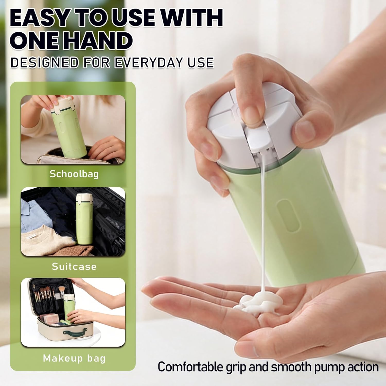 4 in 1 Travel Dispenser Bottles, 30ML Leakproof Travel Bottle Set | Travel Dispenser Bottles,Leakproof&Refillable,For Shampoo,Lotion,Conditioner,Travel Essentials for Unisex With Brush&Funnels