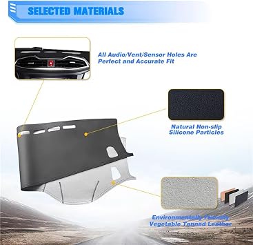 SpaNn Leather Car Dashmat Dashboard Cover Pad Dash Mat Carpet,Fit For Land Rover Freelander 2 LR2 2006 2007 2008-2014 Accessories