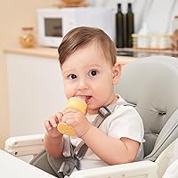 Vista 4 de Smily Mia ICY Bite - Mordedor para alimentos y congeladores para frutas, para alivio de enfriamiento del bebé, alimentador de silicona sin BPA