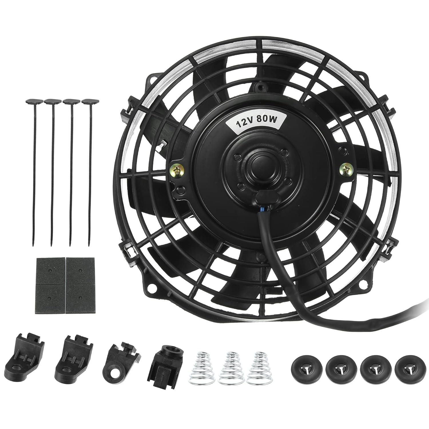 X AUTOHAUX 1 Set 7 Inch 12v Electric Cooling Radiator Fan Puller Pusher