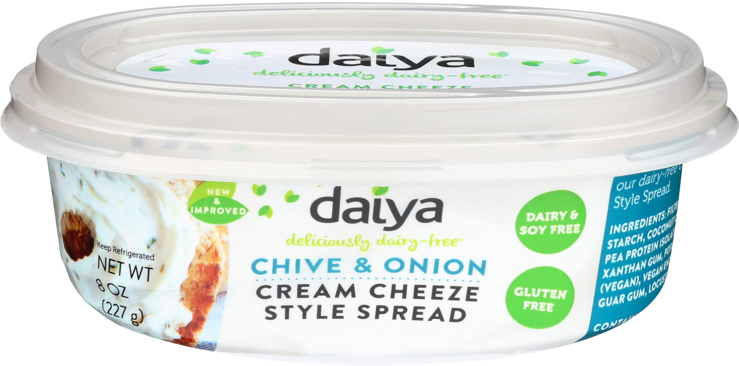 Amazon.com: Daiya, Chive and Onion Cream Cheese Style Spread, 8 oz