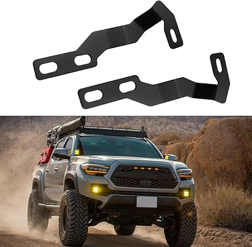 Soportes de montaje de luz de zanja de bisagra de capó para Toyota Tacoma 2016-2021 3 generación Auxiliar Offroad Pod luz de trabajo, kit de
