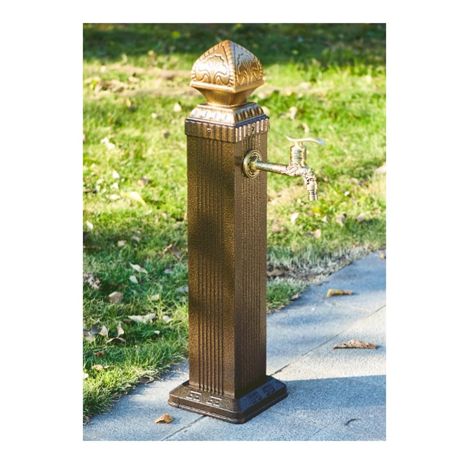 XDLEDMKIZ Garden Water Column Floor Mount Antifreeze Water Tap Hose Stand with Faucet Decorative Fountain Water Dispenser Hydrant