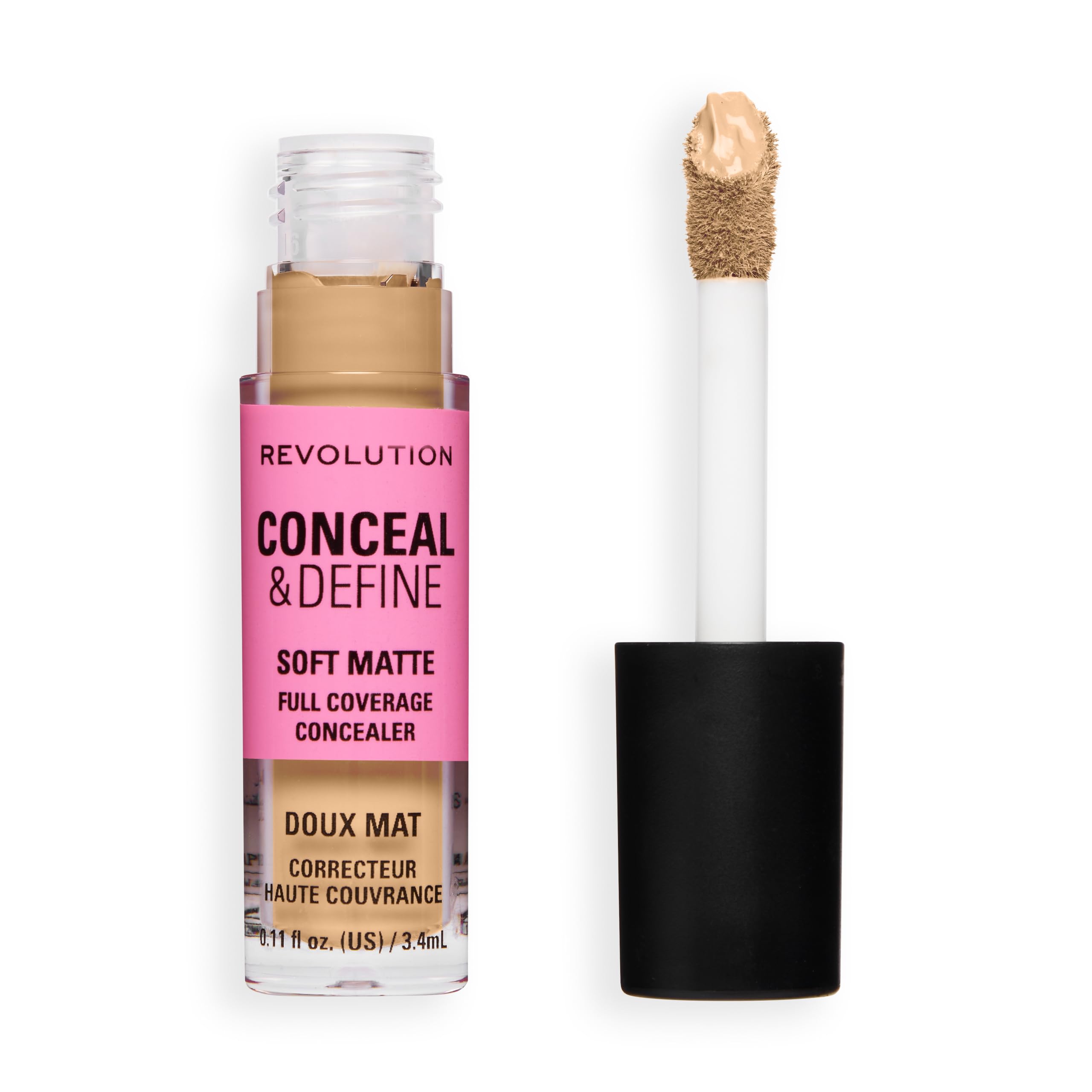 Revolution Conceal & Define Full Coverage Concealer, C8.5NW Medium or Tan