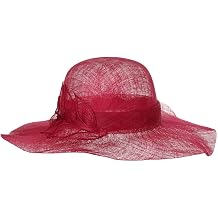 Seeberger Sinamay Wavy Brim Straw Hat Women red One Size, 6 3/4-7 1/8