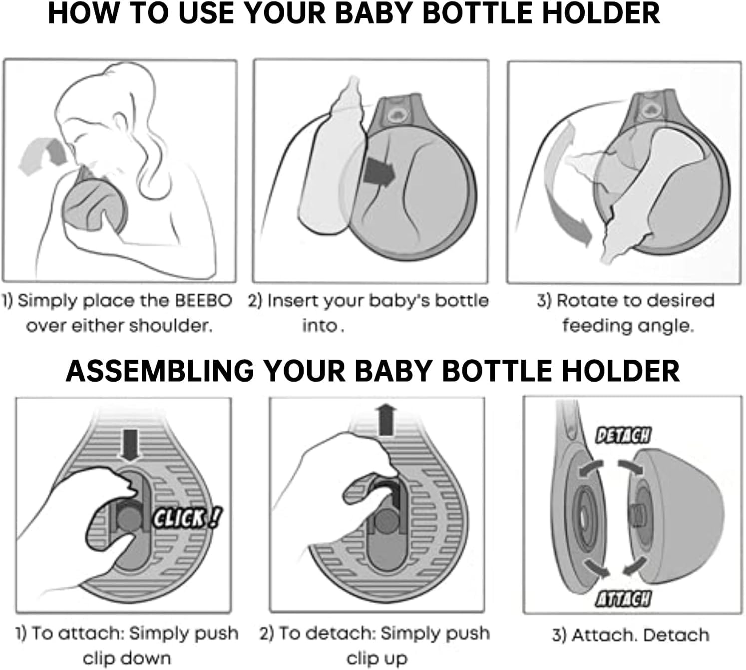 Bottle Holder Hands Free - Hands Free Bottle Holder for Dad Anti-Shedding and Anti-Slip Suitable for Most Bottle Sizes-Free Hand Bottle Holder