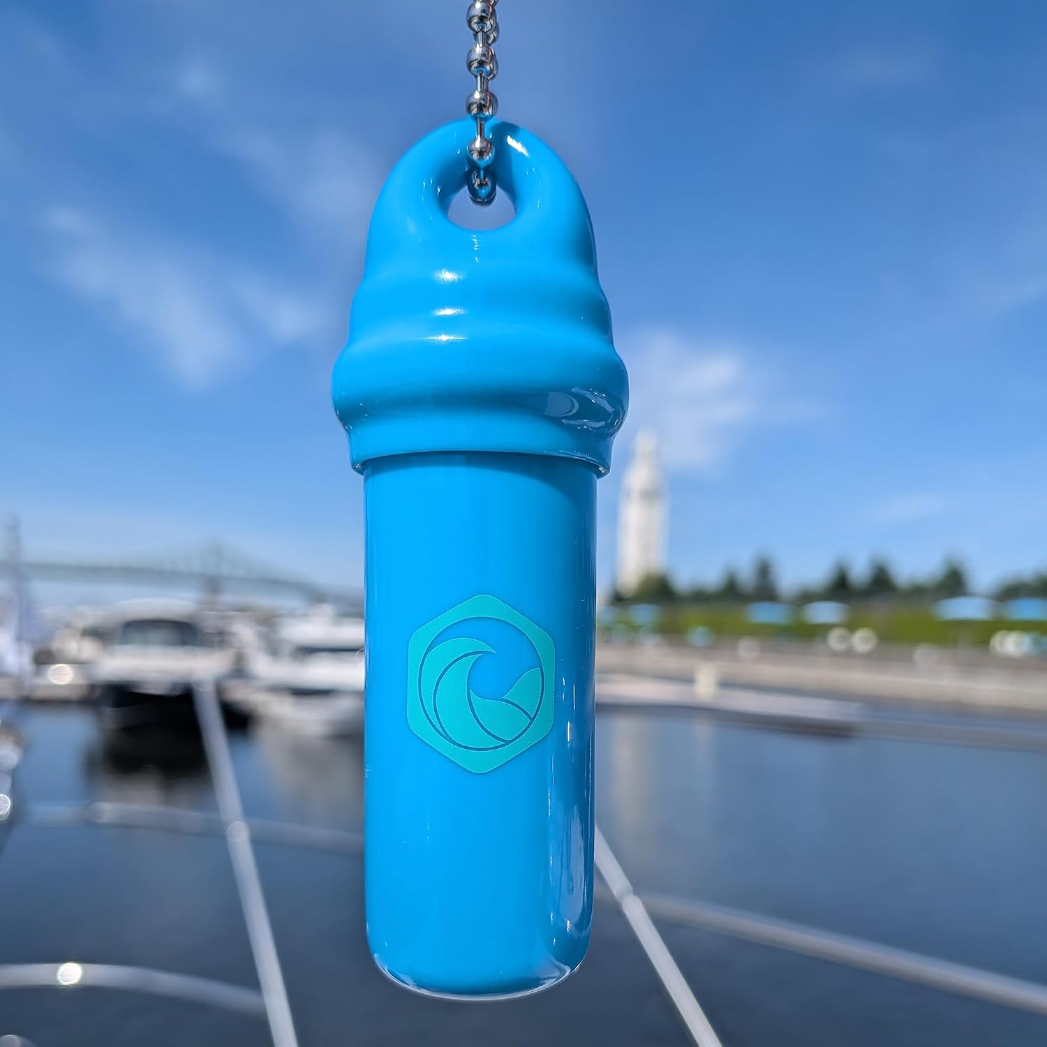Seahive Floating Keychain (2 pack) with Waterproof Safety Container Boat Key Float - Pontoon, Fishing Accessories key holder