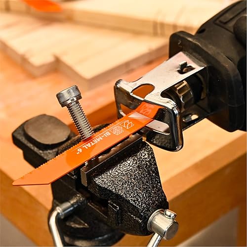 Miniatura 4 de AugTouf Hojas de sierra recíproca de 6 pulgadas x 14TPI 5 piezas, cuchillas Sawzall para corte de metal, juego de cuchillas de sierra de podar