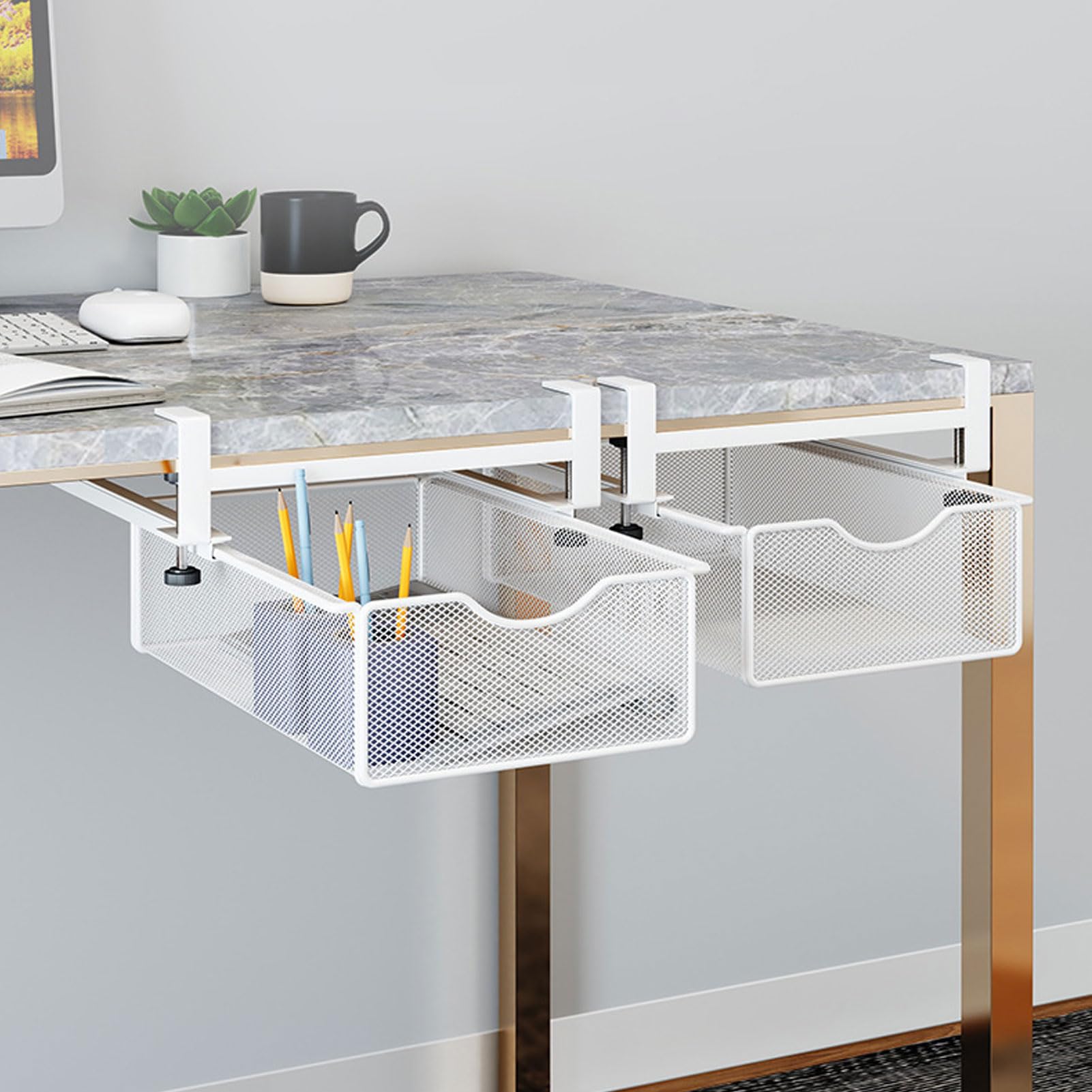 Cassetto sotto la scrivania, armadio con cestello8,5 X 14,4 X 6,7 pollici
