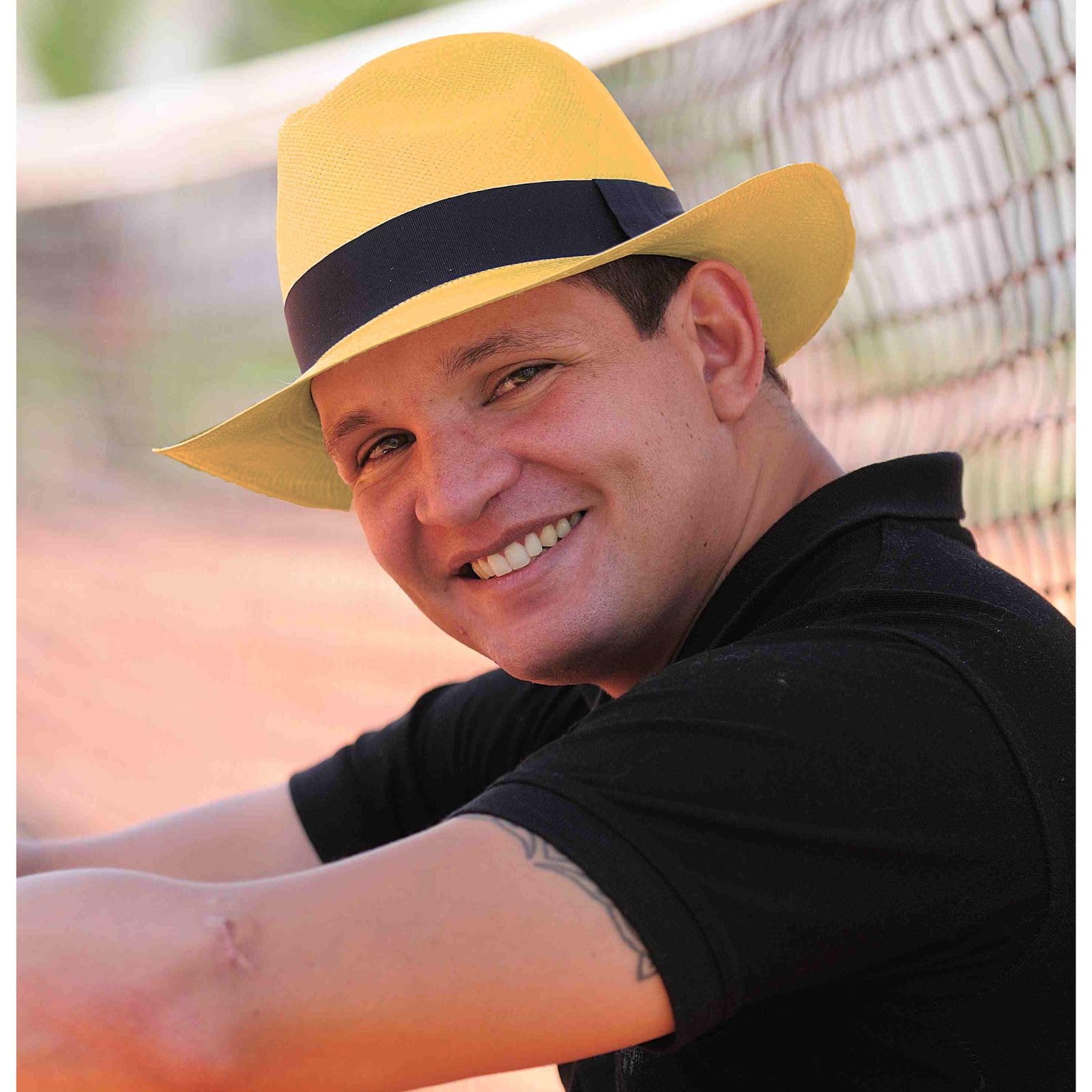 Gamboa Sombrero Panama Hombre y Mujer de Paja Toquilla Original de Ecuador Verano Fedora Playa