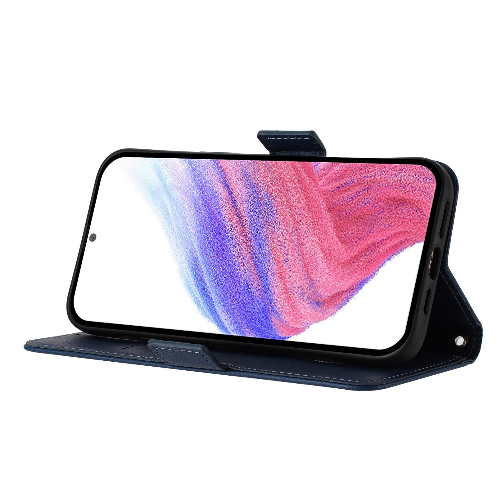 Funda para teléfono BLU View 5 Pro y protector de pantalla, bloqueo RFID, ranura para tarjetas, función atril en relieve, funda para teléfono celular BLU View5 Pro B170D View5Pro View 5Pro,