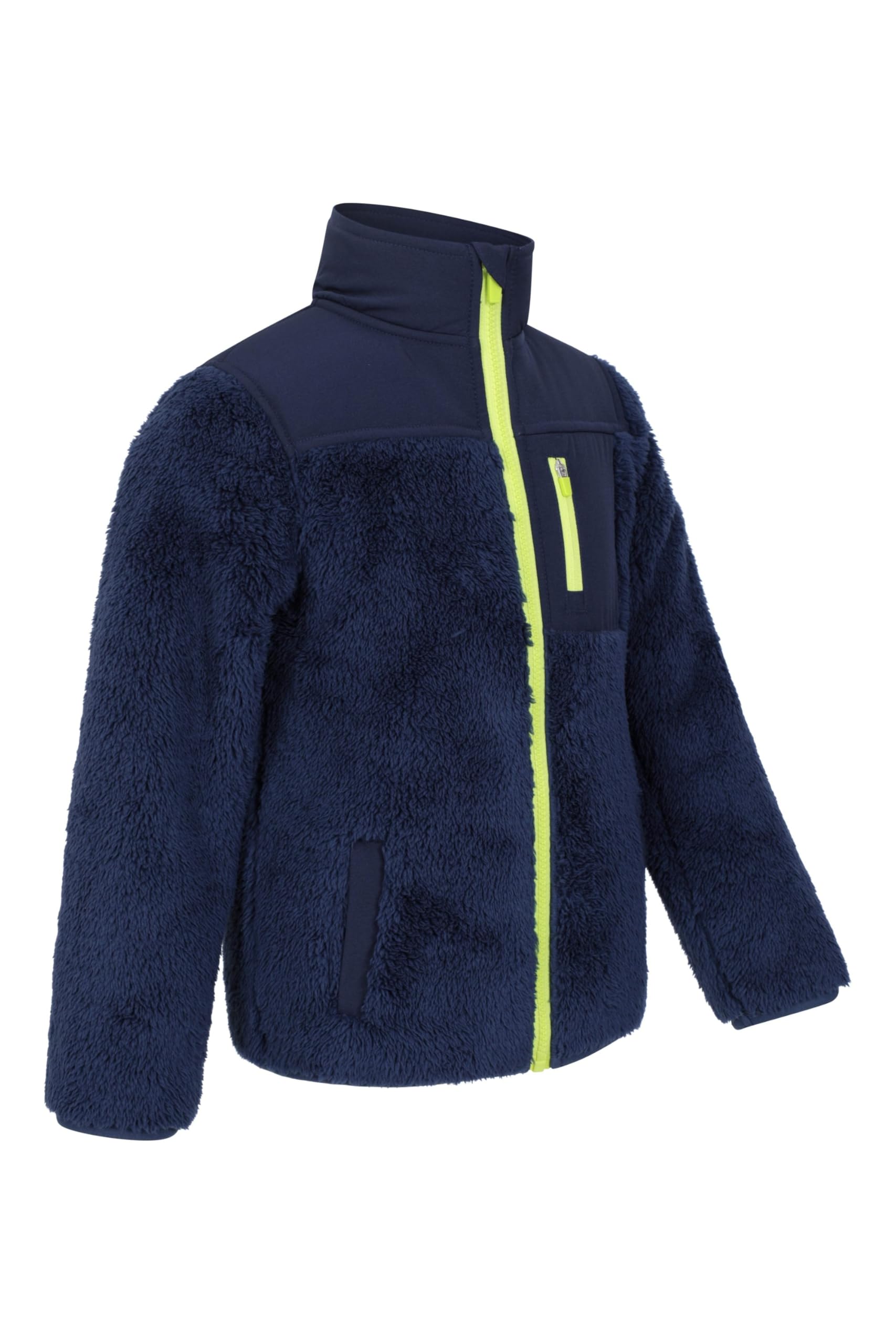 Mountain Warehouse Polaire recyclée Confortable pour Enfant - Sweat-Shirt décontracté Chaud, léger - avec Poches Avant - Idéal pour Le Camping et l'extérieur