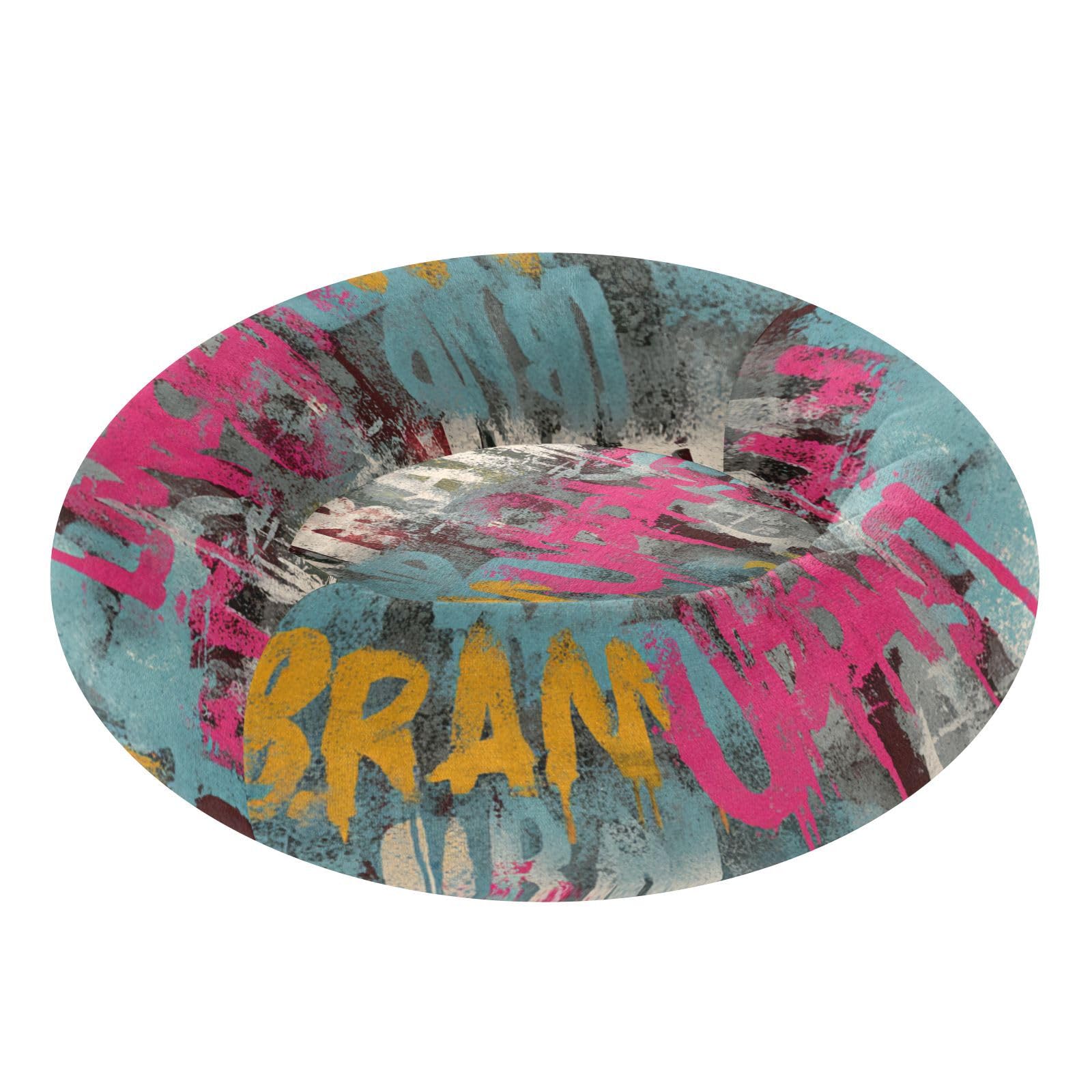 Panier lavable chien et chat lit déhoussable graffiti doodle amovible taille S