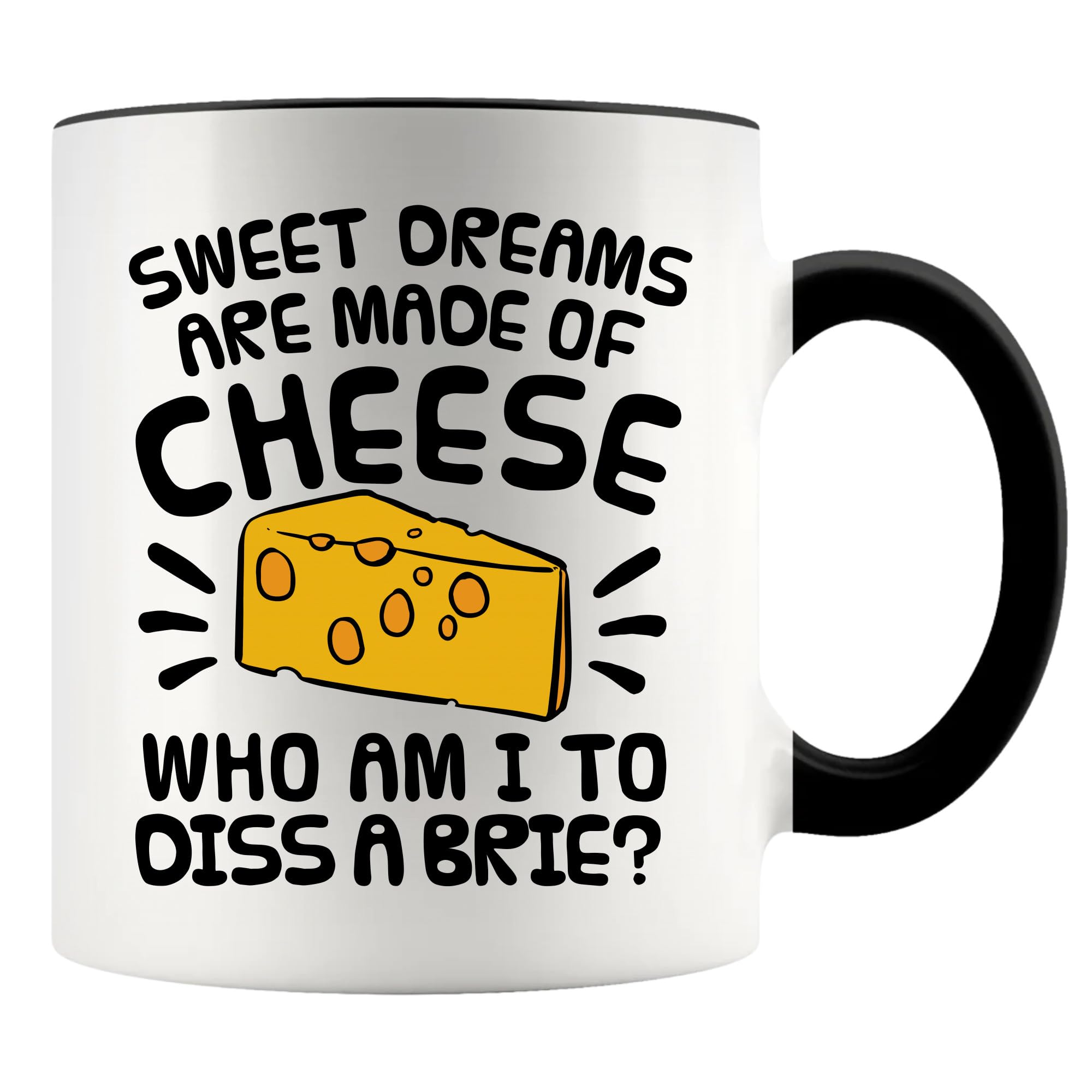 TGiakisz Sweet Dreams are Made of Cheese Mug, Gift For Him Her, Halloween Mug, Cheese Lover Gift, Funny Coffee Mug, Cheese Mug