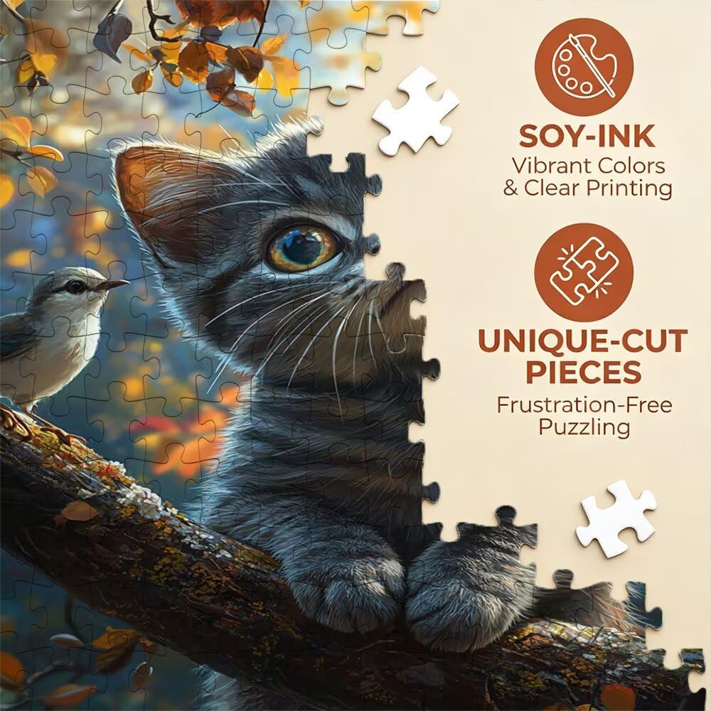 GroßE Augen Katze Puzzle 4000 Teile, Klassische Puzzles, Geschicklichkeitsspiel Puzzle für Erwachsene, Puzzlespiele für Die Ganze Familie, Mit Schöner Verpackung, Dekoration Puzzles DX0YL3-183