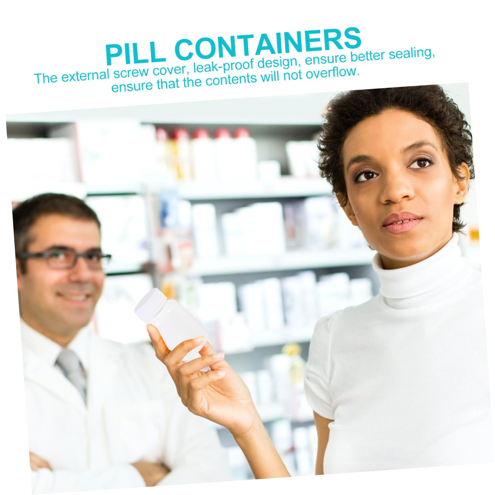 NOLITOY 30 Pcs Plastic Bottle Capsule Bottles Pill Vials Portable Pill Containers Plastic Pill Containers Pill Bottles Portable Capsule Containers Bottles