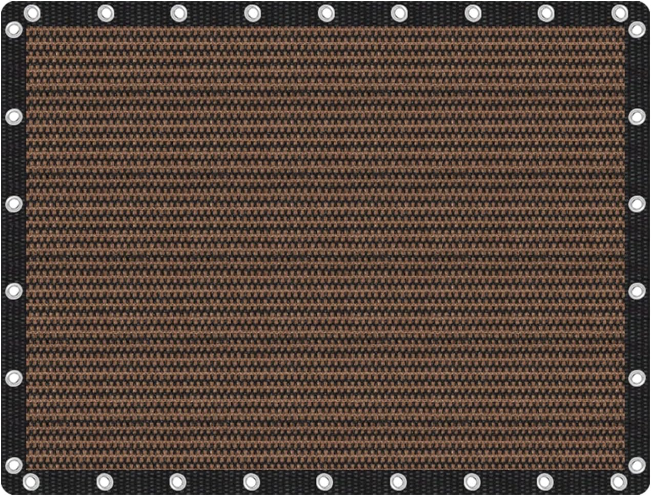 VICLLAX 90% Shade Fabric Sun Shade Cloth with Reinforced Grommets, Outdoor Sun Screen Fabric for Outdoor Patio Garden Pergola Cover Canopy 8x12 FT, Mocha