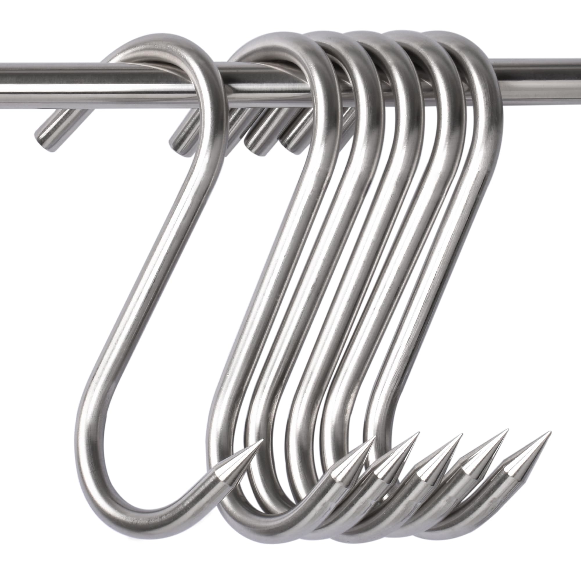Crochet en S de 12 mm en acier inoxydable : lot de 6 pièces robustes de 20,3 cm de long