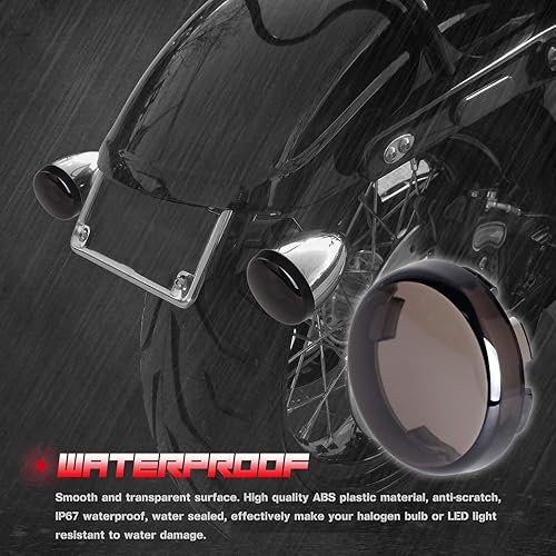 Miniatura 9 de NTHREEAUTO Señales de giro LED delanteras 1157 de 2 pulgadas, bombillas traseras 1156 con cubierta de lente ahumada compatible con Harley Sportster