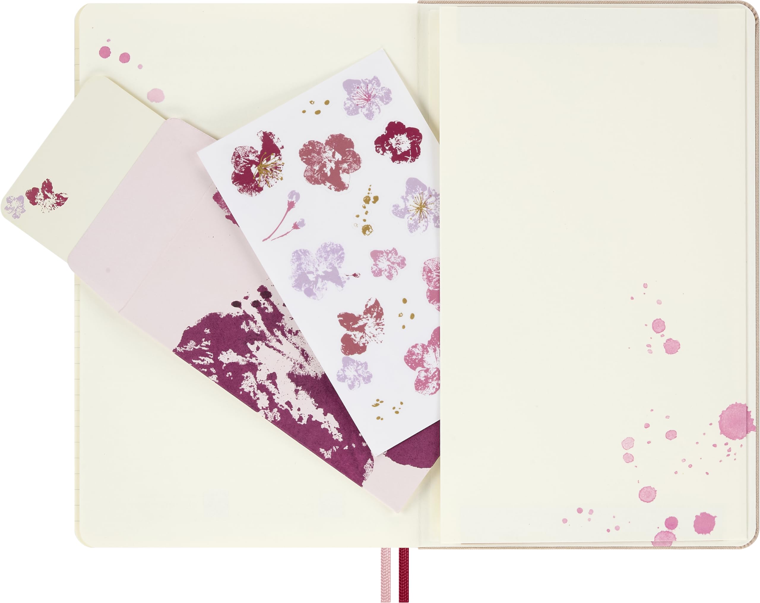 Moleskine Sakura Premium Box, Notizbuch L/A5, liniert, fester Einband, Sakura Precious & Ethical Notizbuch, liniert, weicher Einband, Mini-Notizbuch ... Ethical Pouch, wiederverwendbare Geschenkbox