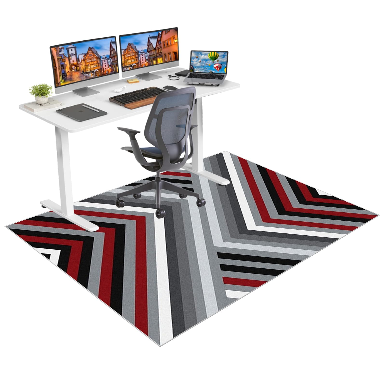 Tappetino Salvapavimento Antiscivolo, Tappeto per Sedia Ufficio per per Pavimenti in Legno Duro, Tappeto Gaming pavimento, Tappetini di Protezione per Pavimento per Parquet e Laminato 120 x 140 cm