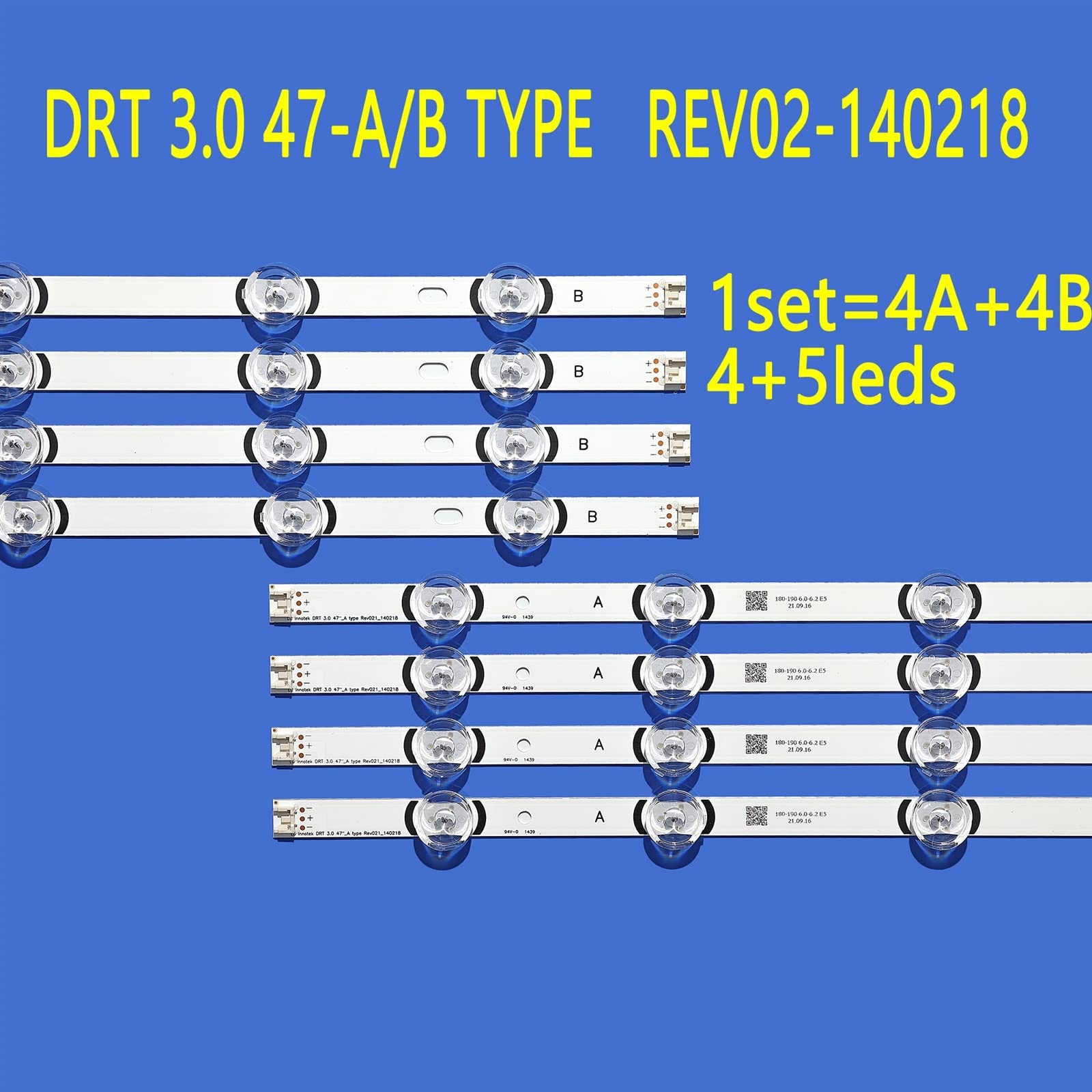 Tira de LED for iluminación Trasera Compatible for LIG 47LB5820 47LB6500 47LB652V 47LB650V LC470DUH 47LB5610 47LB565V 47LB