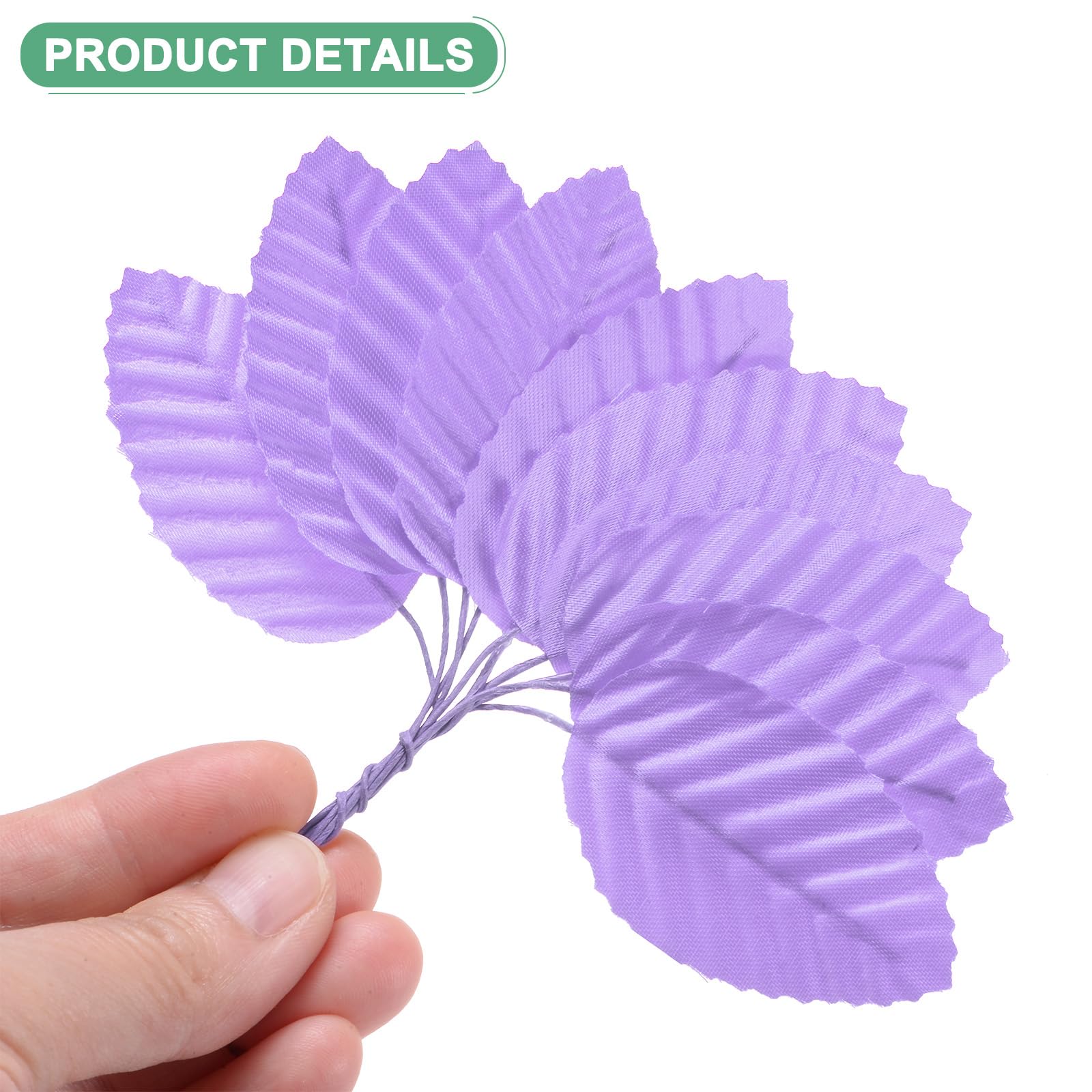M METERXITY 120-Pack Artificial Silk Leaf, Faux Wire Single Leaves - Image 2