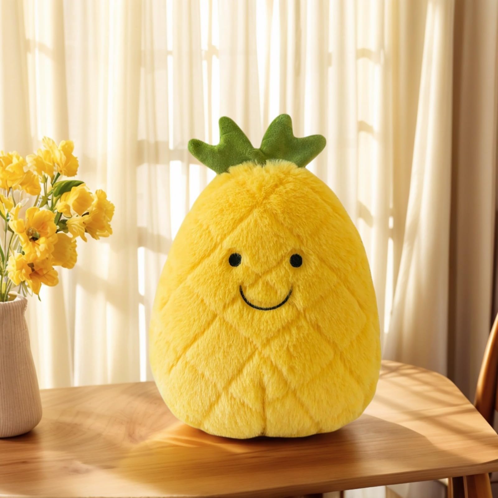 Peluche, Peluche di frutta da 25 cm, morbido cuscino ananas e zucca con(Durian)