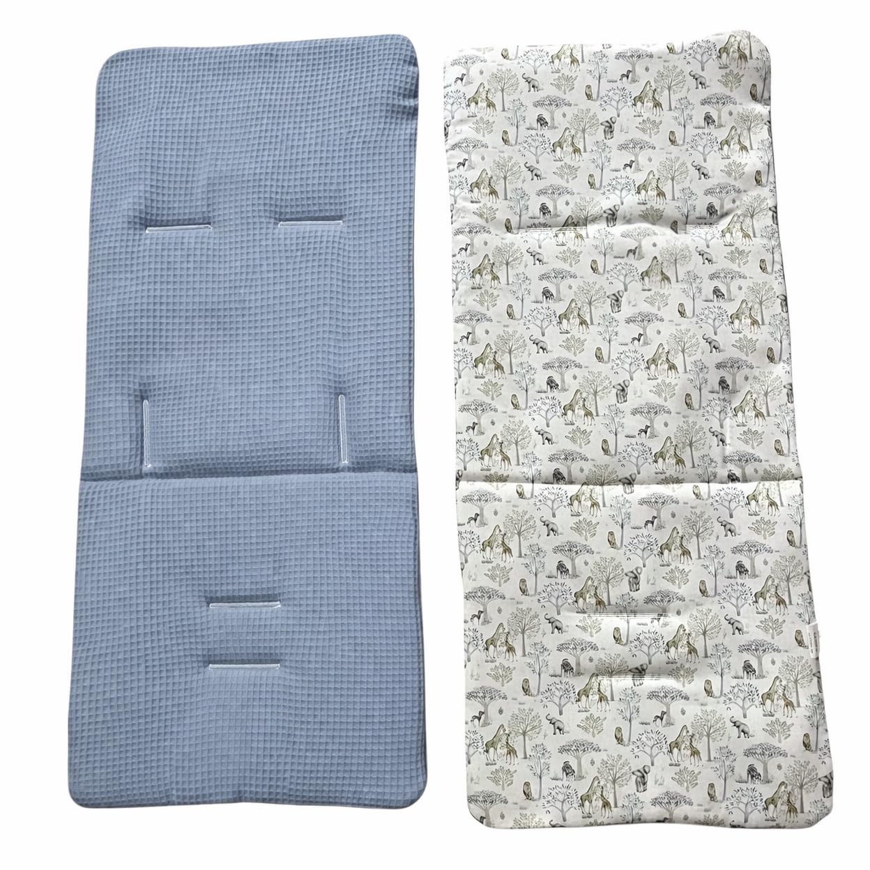 Danielstore Colchoneta Silla Paseo Universal | 80x39cm, 100% algodón | Reversible, transpirable, adaptable, fácil de colocar | Comodidad y protección para bebé (Flores rosa) — view 8