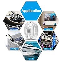 Vista 7 de Cable marino dúplex de calibre 6, cable de cobre estañado para barco, 6 pies 6 AWG estándar USA OFC alambre de cobre libre de oxígeno para altavoces