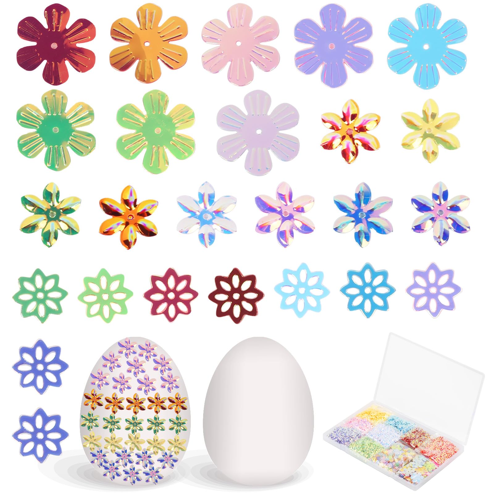 YOLOUP Confeti de Flores con Purpurina, Confeti de Boda, Confeti de Mesa 2024, Confettis para Decoración de Bodas y Fiestas (Multicolor)