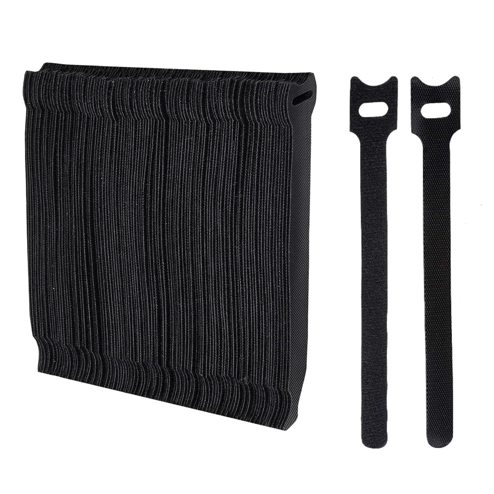 160PCS Black Adjustable Reusable Cable Straps,150 * 12mm Fastening Cable Ties Hook Loop Cable Ties for HDMI, USB, Ethernet & Power Cords, Cable Tidy Management Wire Organizer for Home, Office PC