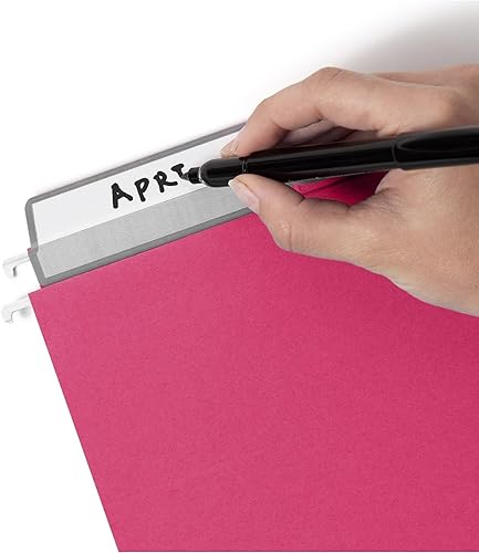 Miniatura 4 de Smead Carpeta colgante con ProTab borrable, pestañas borrables de corte 13, posición ajustable, tamaño carta, rojo, 20 por caja, borrador incluido