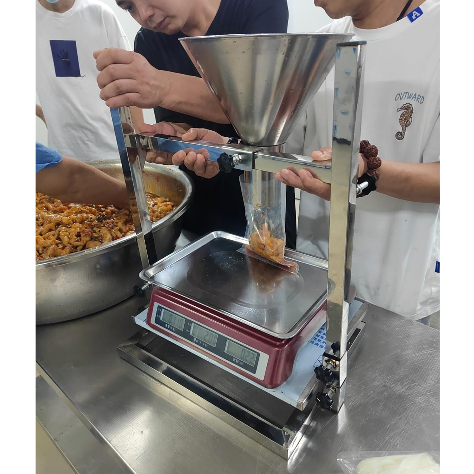 Hogar y Cocina, Embudo de llenado, contenedor de Embudo Independiente de Gran diámetro, Embudo de envasado de Alimentos de Acero Inoxidable con soport