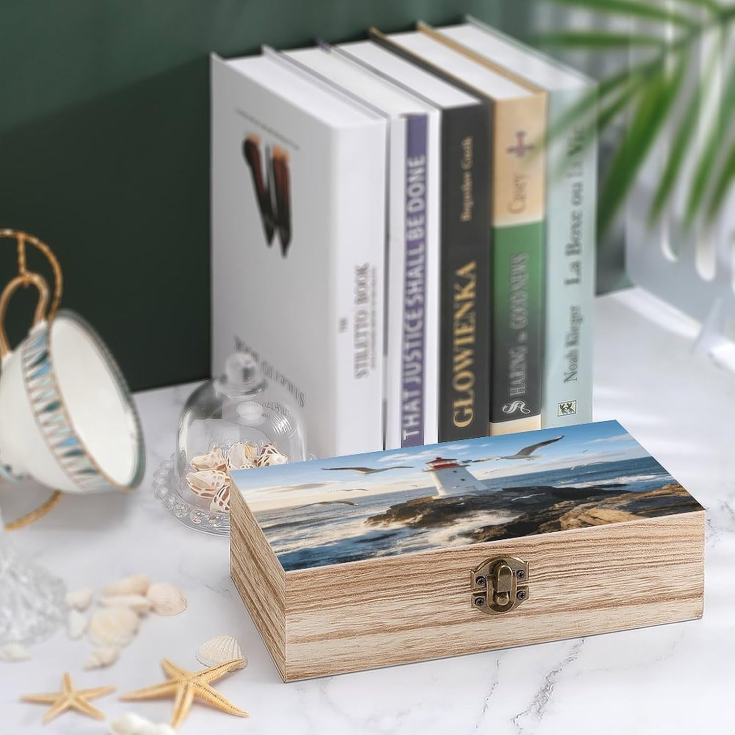 Lighthouse Seagull Wood Box Rectangular Organizer Box image 4