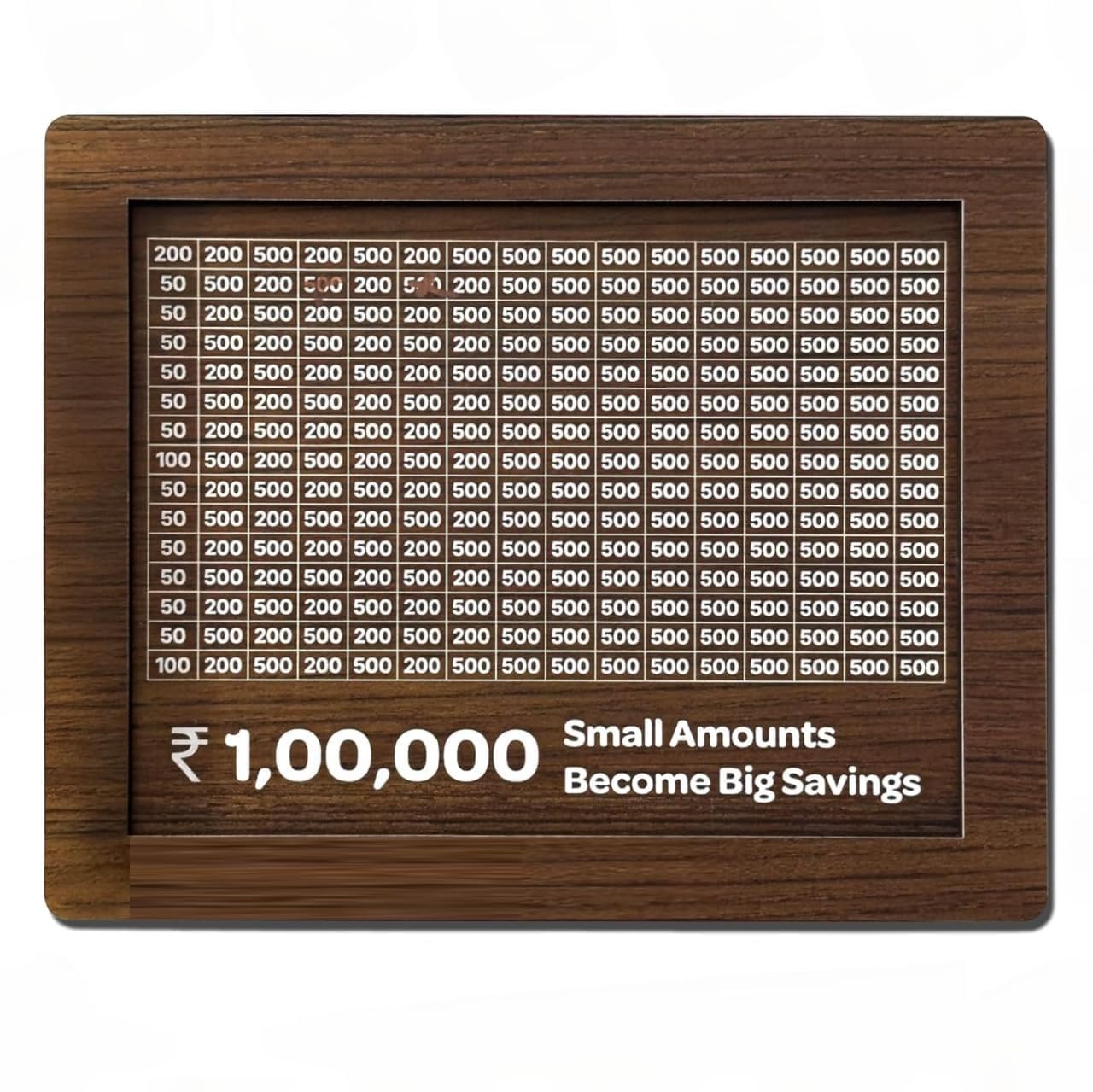 MASHUR FAB Wooden Money Saving Box for Kids & Adults, Coin Box, Savings Box, Piggy Bank, Smart Money Box, Wooden Coin Box, Money Saver, Piggy Bank with Numbers, Target 100000 Rupees Savings Box 1-picture-30