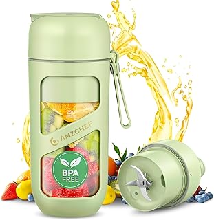 AMZCHEF Portable Vacuum Blender – Portable USB Rechargeable Blender for Smoothies and Smoothies – Mini Electric Blender wi…