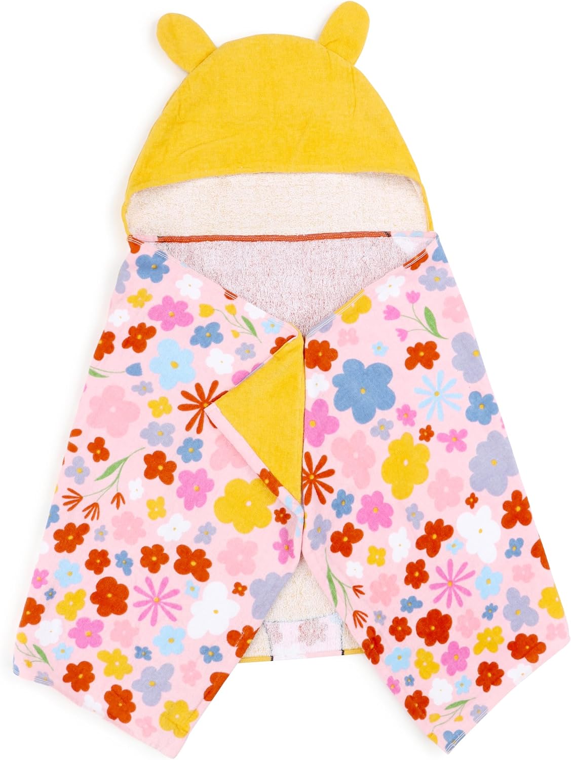 Jay Franco Kids Hooded Towel – 22" x 51" Super Soft Bath Wrap with 3D Hood, Heroes & Friends, Beach, Pool & Travel, Official Licensed, Multi - Winnie The Pooh