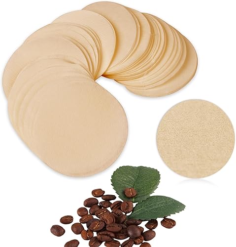 200 piezas de papel de filtro de café redondo, filtros de café desechables de 2.205 in, filtro de cafetera Moka para máquina de espresso,