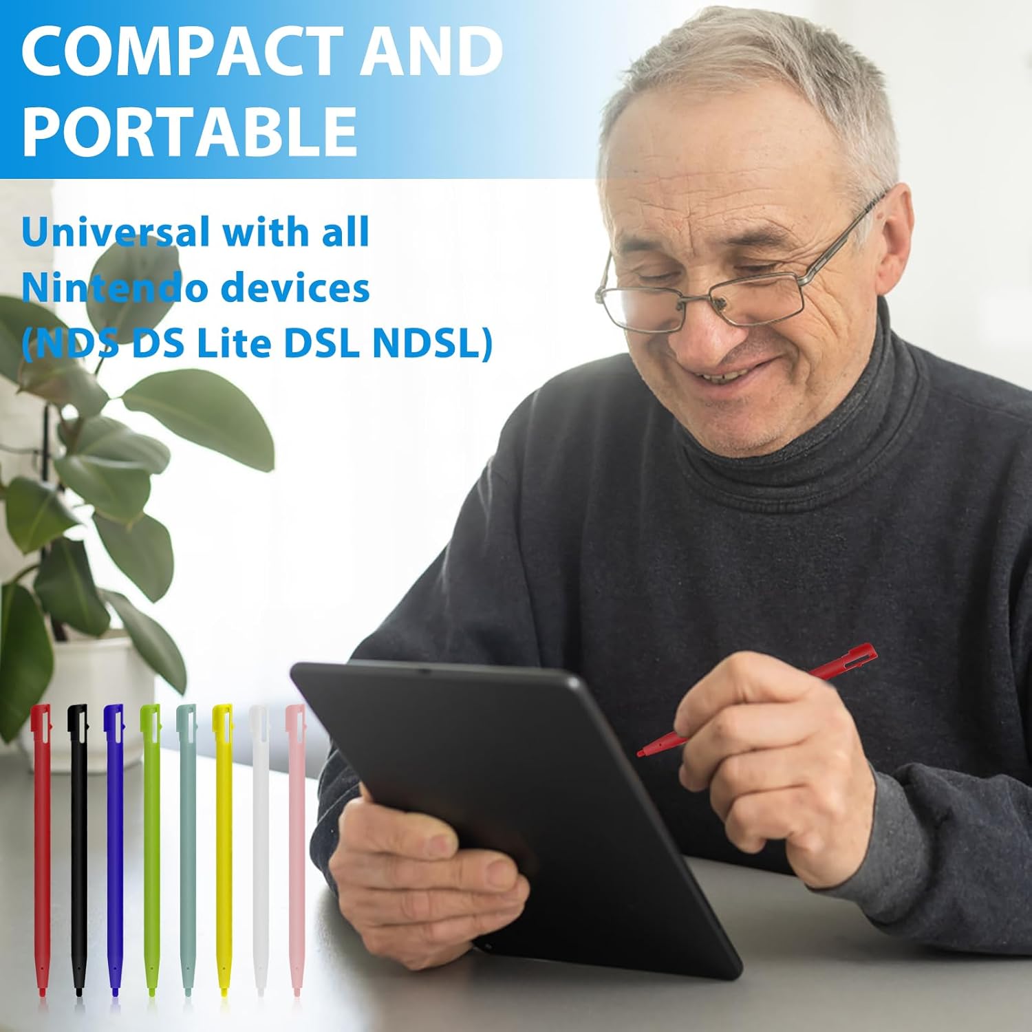 8 Colours Stylus Touch Pens Compatible with Nintendo 3DS XL, NDS, DS Lite, DSL, Plastic NDSL Stylus Set for Precise Navigation and Protection, Game Console Accessories