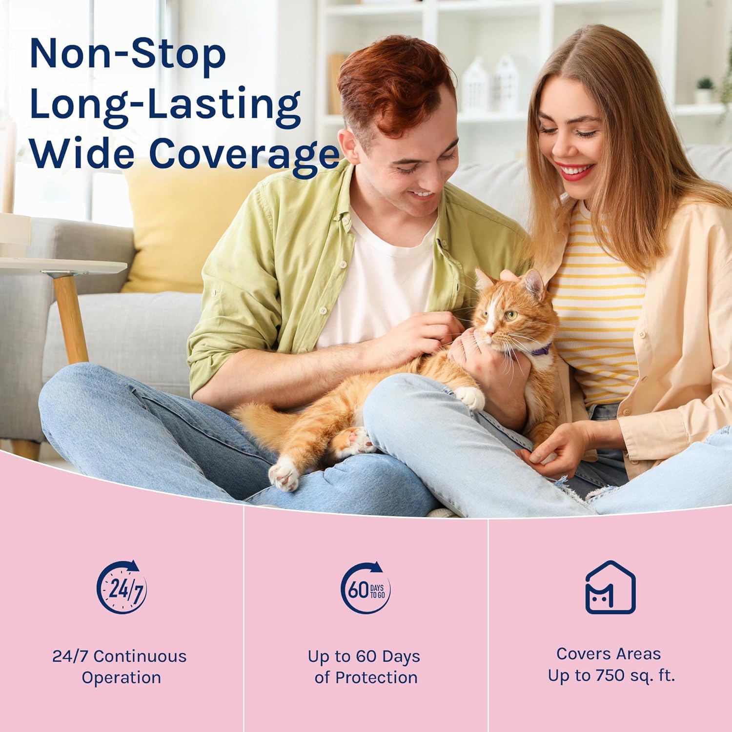 MerryMilo Cat Calming Pheromones Diffuser: 2 Classic Cats Plug in Refill Diffusers for Relaxation & Comfort - Reduce Stress Barking & Scratching - Indoor 60 Days Supply - image 4