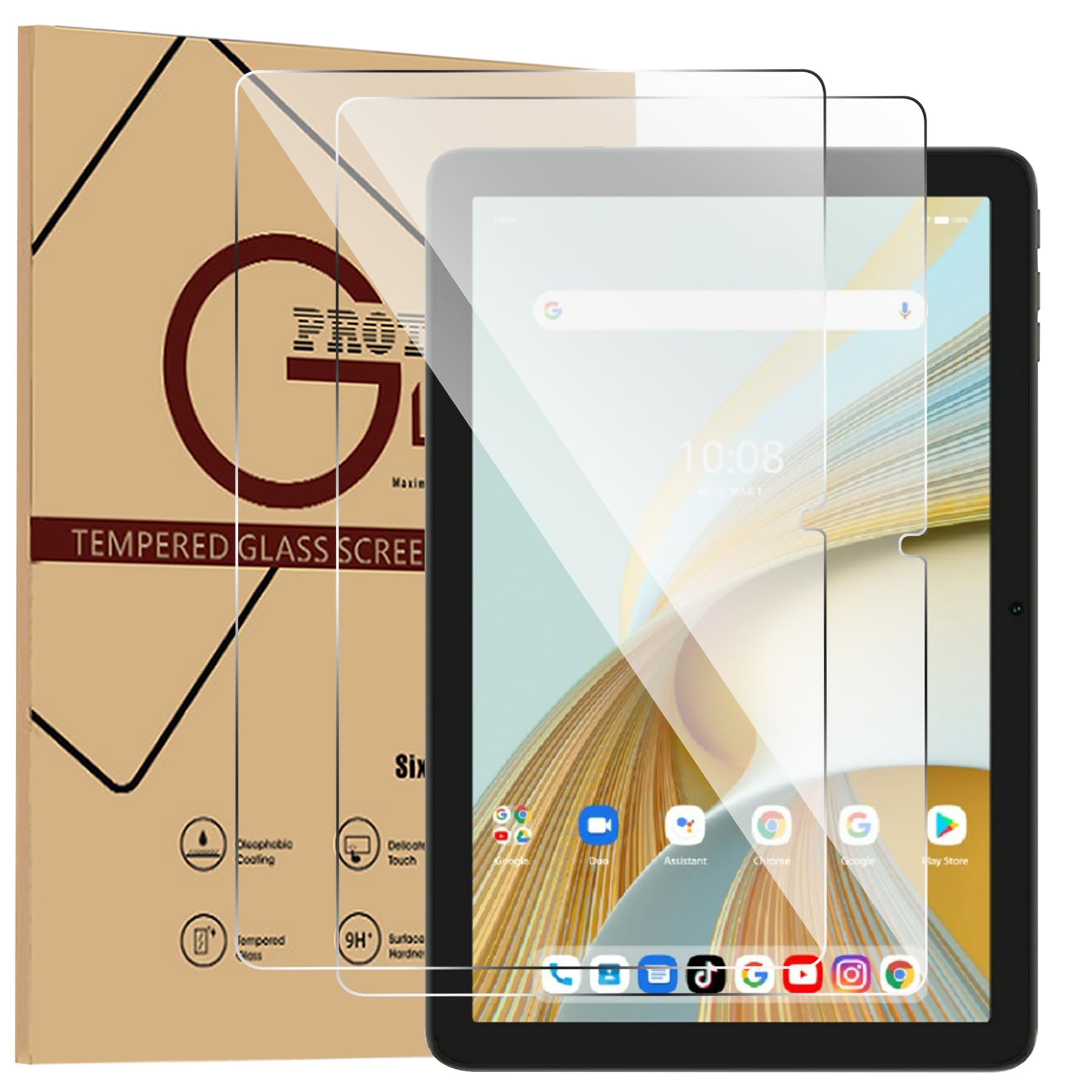 Doemoil for Vortex BTAB 10 10.1 Tempered Glass Film Screen Protector High Definition Anti-scratch 9H HD Clear Bubble Free For Vortex BTAB 10 10.1 inch