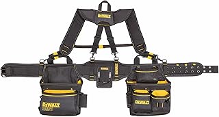 DEWALT ツールベルト 調節可能なサスペンダー付き ポケット25個 ブラック&イエロー (DWST540602)