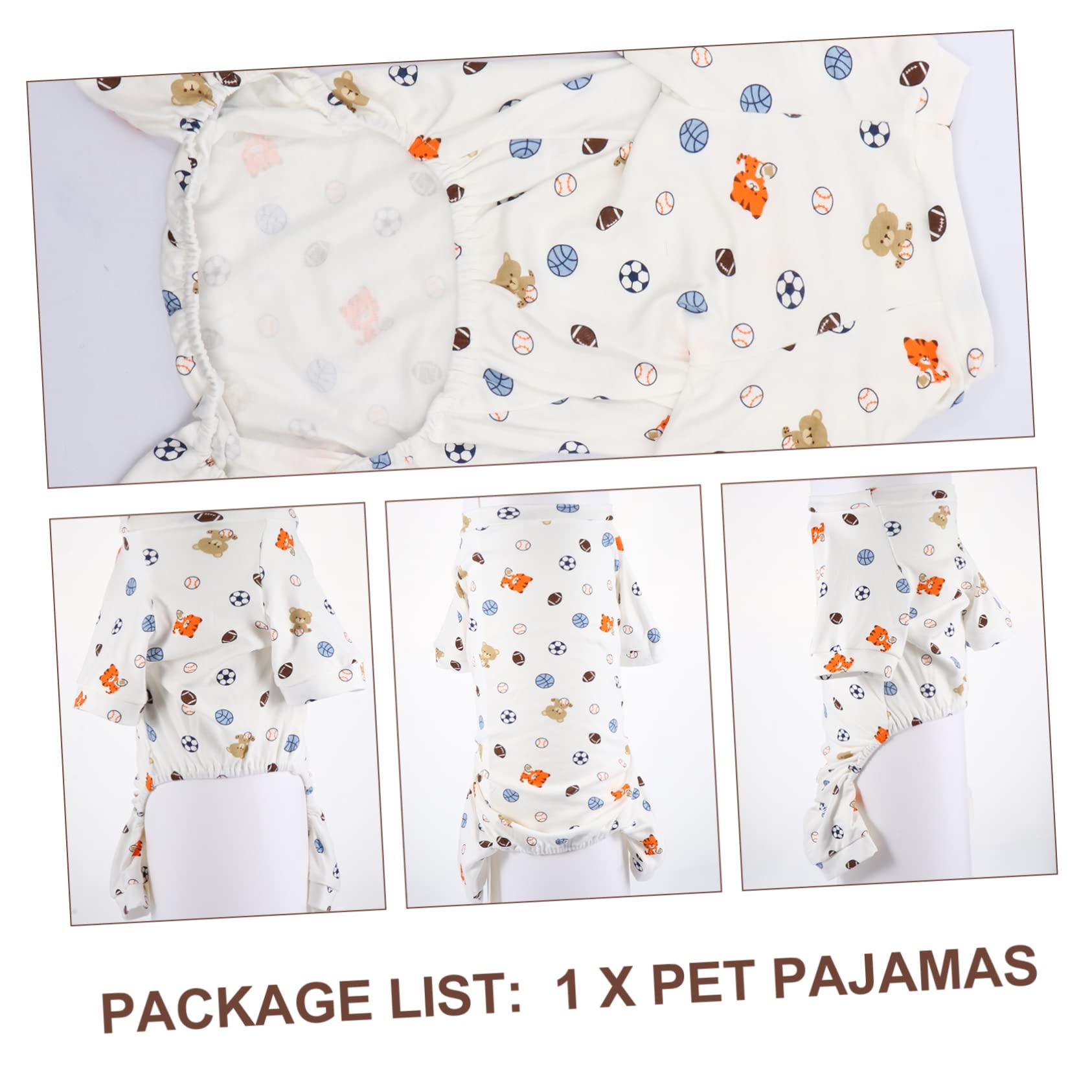 Angoily 3pezzi Pigiama Per Cani Stile Cartone Animato Vestiti Per Animali Domestici Costume Per Cuccioli Abbigliamento Comodo e Leggero Per Cani Adatto Per Feste e Occasioni Speciali